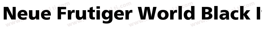 Neue Frutiger World Black Italic字体转换